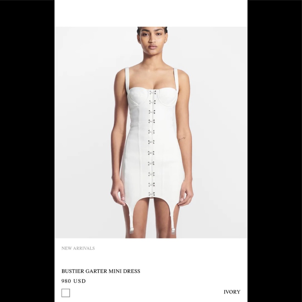 2022 Dion Lee BUSTIER GARTER MINI DRESS